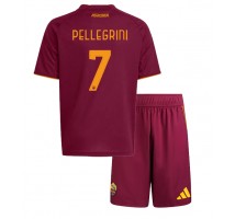 AS Roma Lorenzo Pellegrini #7 Koszulka Podstawowa dzieci 2025-26 Krótki Rękaw (+ krótkie spodenki)